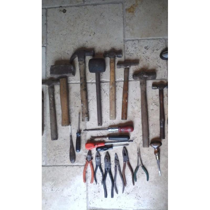 Mixture of old vintage tools