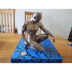 Six bronze effect Nude Male figurines