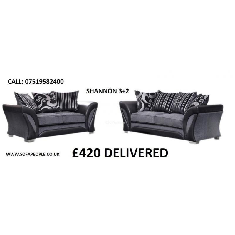 Malaysia 3+2 sofa set, black or brown, FREE STORAGE POUFFE WITH EVERY ORDER, all sofas guaranteed