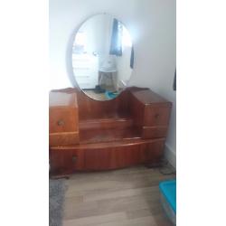 Vintage dressing table with stool