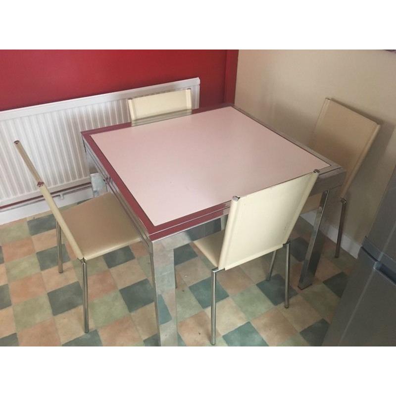 Dining Room Table and X 4 Chairs