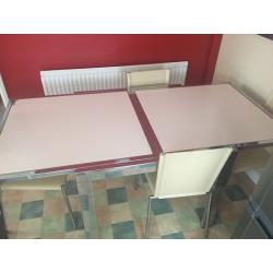 Dining Room Table and X 4 Chairs
