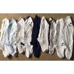 Baby boy sleepsuits first size