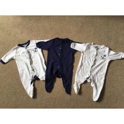 Baby boy sleepsuits first size