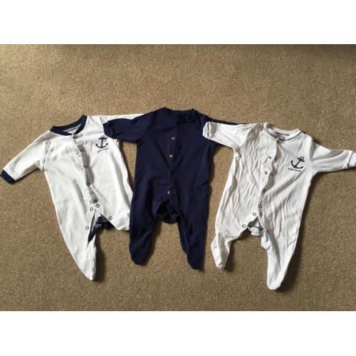 Baby boy sleepsuits first size