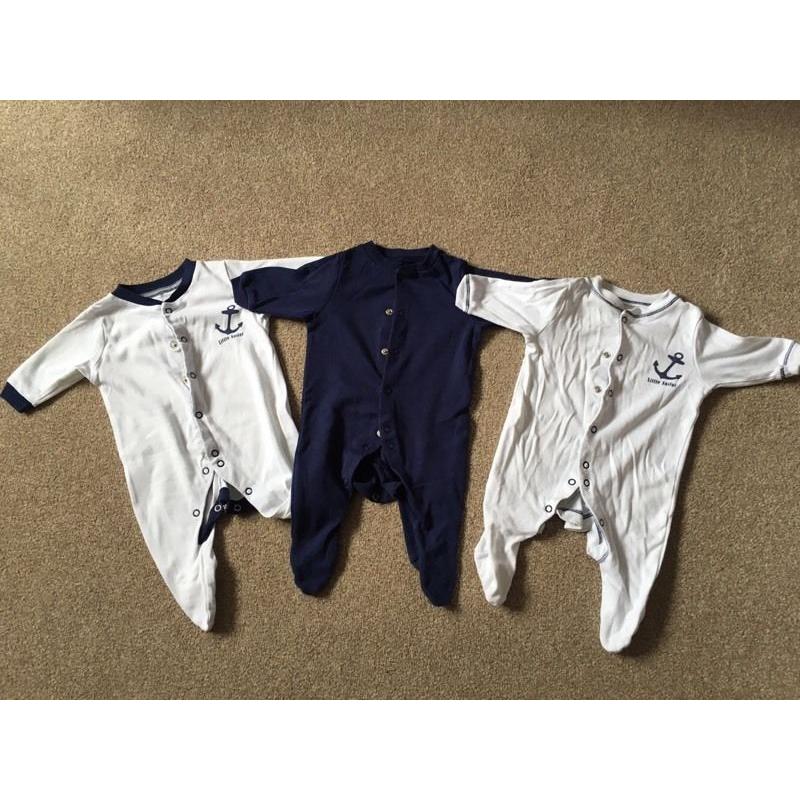 Baby boy sleepsuits first size