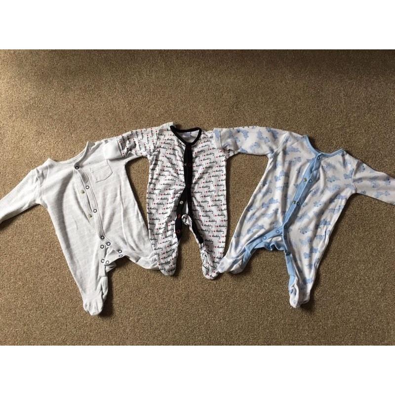 Baby boy sleepsuits first size