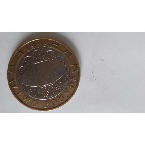 1999 Rugby world tournament 2 pound coin