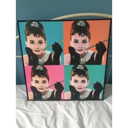 Audrey Hepburn- Framed Artwork - Pop Art Style