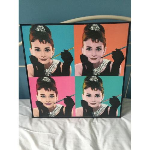 Audrey Hepburn- Framed Artwork - Pop Art Style