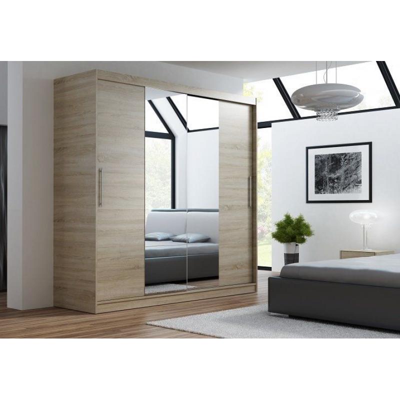 BRAND NEW Two Sliding Doors Wardrobe with Mirror FREE DELIVERY