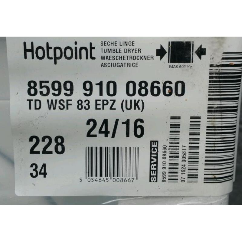 Brand new hotpot condenser tumble dryer 8kg