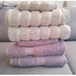 *bale* (no3) of x6 bath, lge bath + hand towel set from CHRISTY in beige and in lilac, great cond.