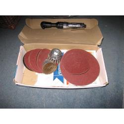 Air powered ratchet spanner and sander discs