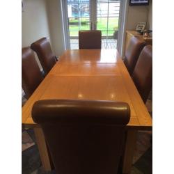 Dining table and 6 chairs