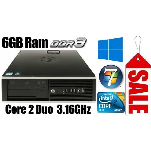 HP Elite PC Desktop, C2D 3.16GHz, 250GB HD,6GB Ram DDR3