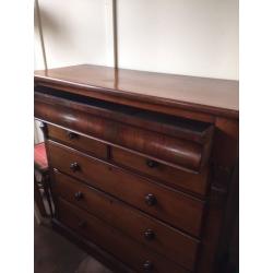 Scottish Victorian tall chest of drawers