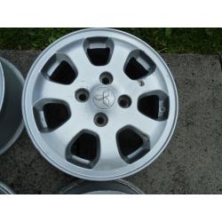 Mitsubishi Colt CZ2 set of 4 alloy wheels for re-furbishing.