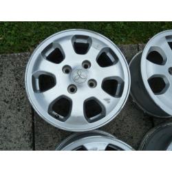 Mitsubishi Colt CZ2 set of 4 alloy wheels for re-furbishing.