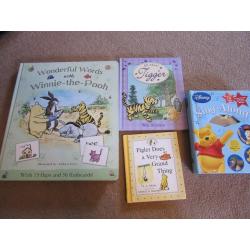 Bundle of Disney books - Winnie the Pooh, Tigger, Piglet and Singalong book with CD