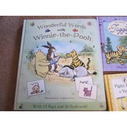 Bundle of Disney books - Winnie the Pooh, Tigger, Piglet and Singalong book with CD
