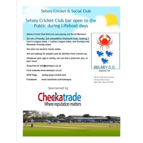 Selsey RNLI weekend at Selsey Cricket Club