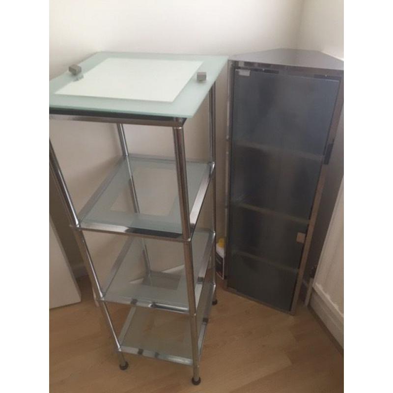 Bathroom cabinet towel storage and mirror