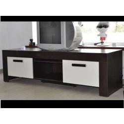 CAESAR Large 2 Door TV Cabinet Plasma Stand Unit Brown-White *NEW*