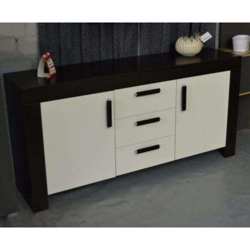 CAESAR Large 2 Door TV Cabinet Plasma Stand Unit Brown-White *NEW*