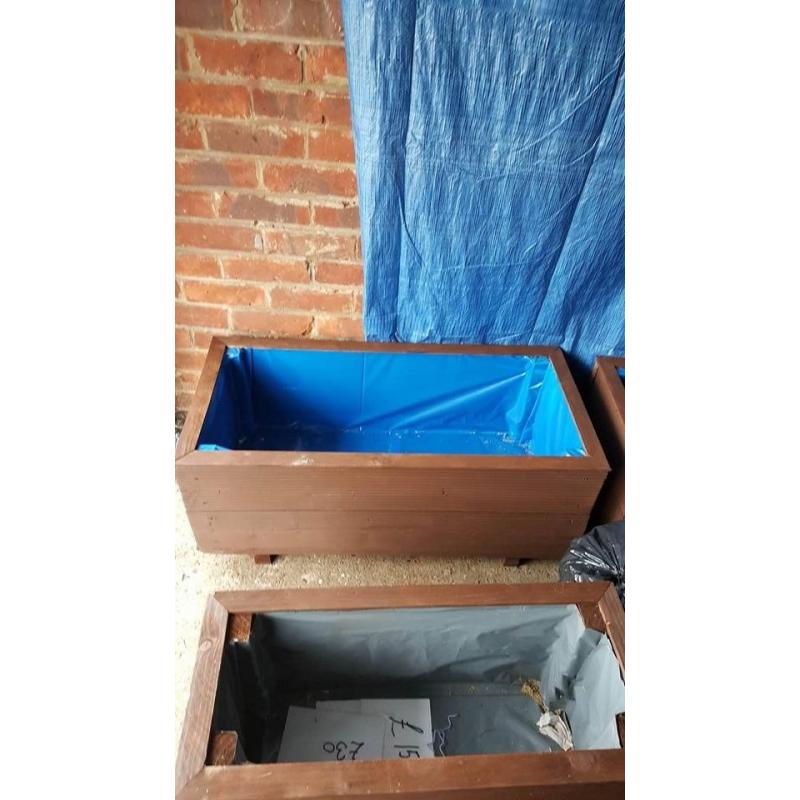 handmade garden boxes they are all lined and painted