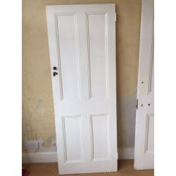 White solid wood internal door