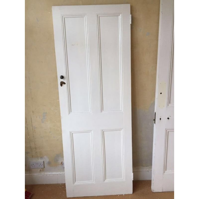 White solid wood internal door
