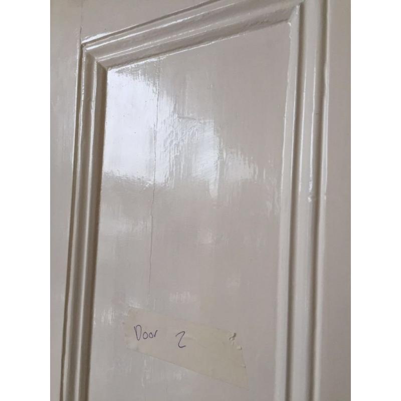 White solid wood internal door