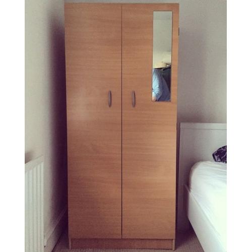 Wardrobe with mirror