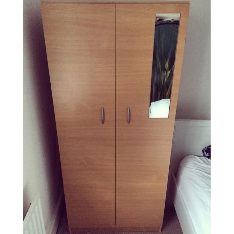 Wardrobe with mirror