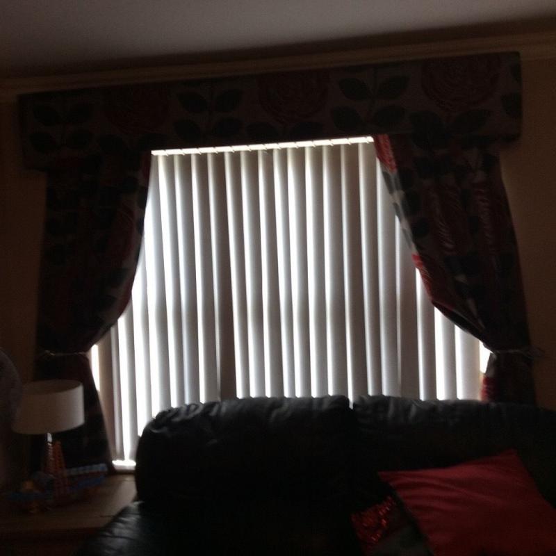 Red and brown curtains