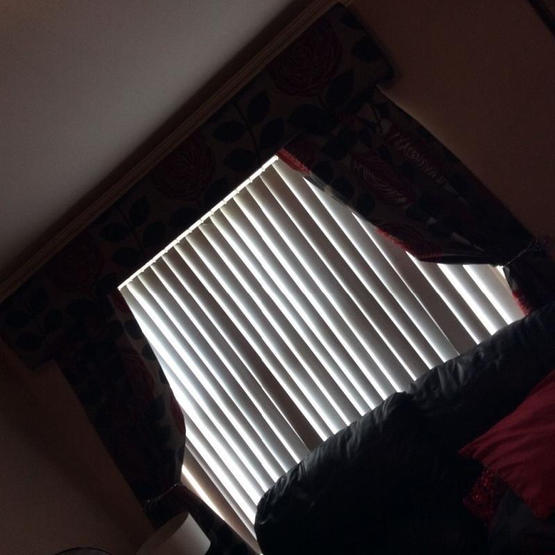 Red and brown curtains