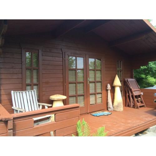 Wood cabin set in about an acre of woodland