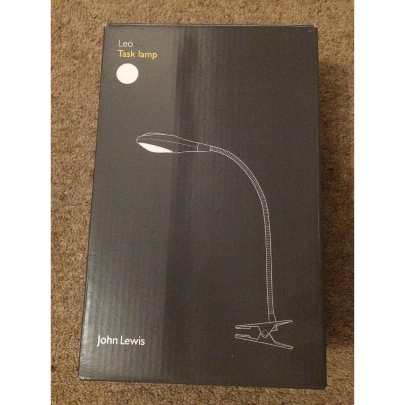 John Lewis reading / task lamp with clamp