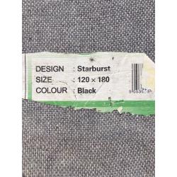 Black grey rug 120 x 180