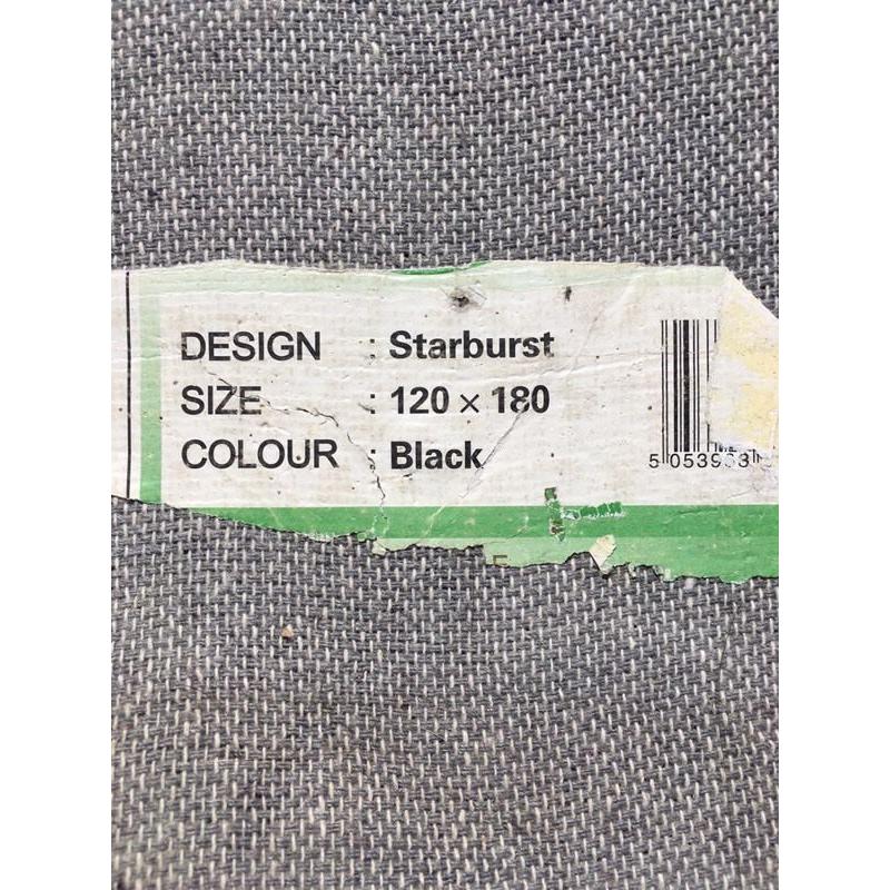 Black grey rug 120 x 180