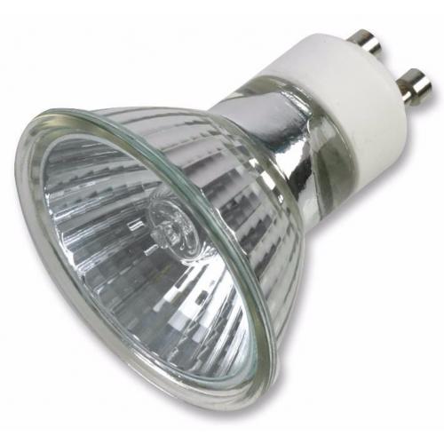 10 x PRO ELEC GU10H50WCL LAMP, GU10, HALOGEN, 50W 230V