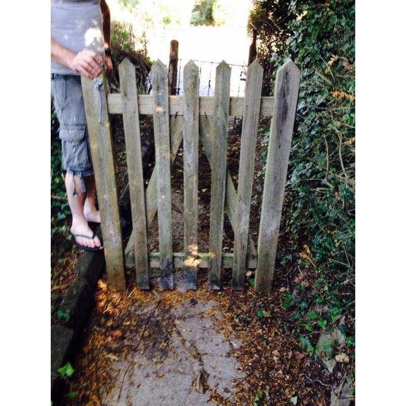 Single wooden gate. No gateposts.
