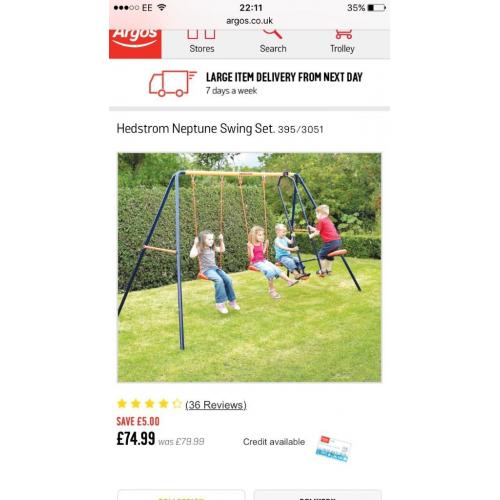 Headstrorm swing set