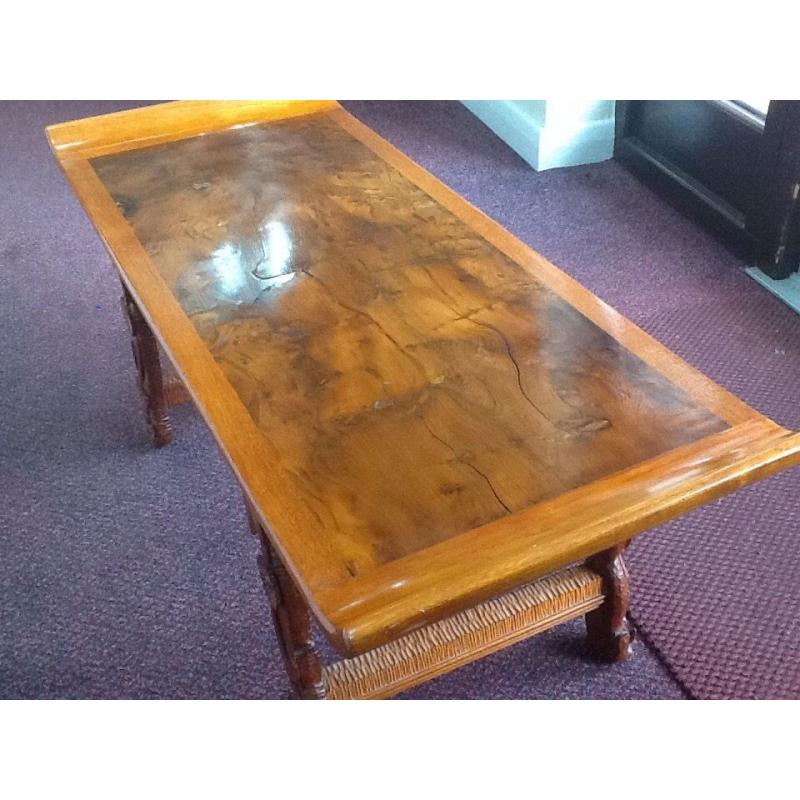 Cracked and burred walnut coffee, side or occasional table