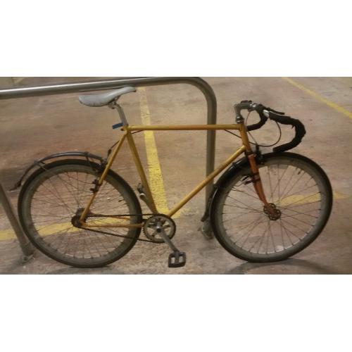 Bicycle with choice between fixed gear / single gear - needs some TLC flat tyres