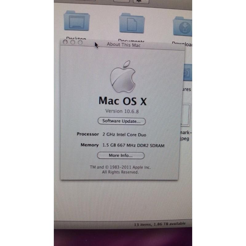 Apple iMac 20 Inch 2GHz, 1.5GB Ram Intel Core Duo