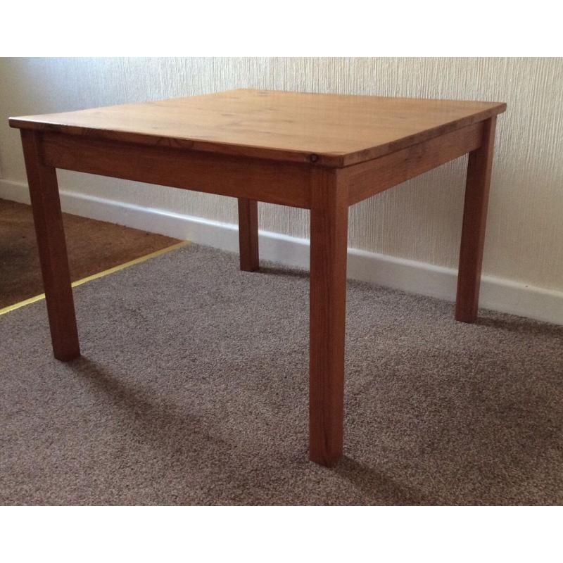 Pine wooden coffee table
