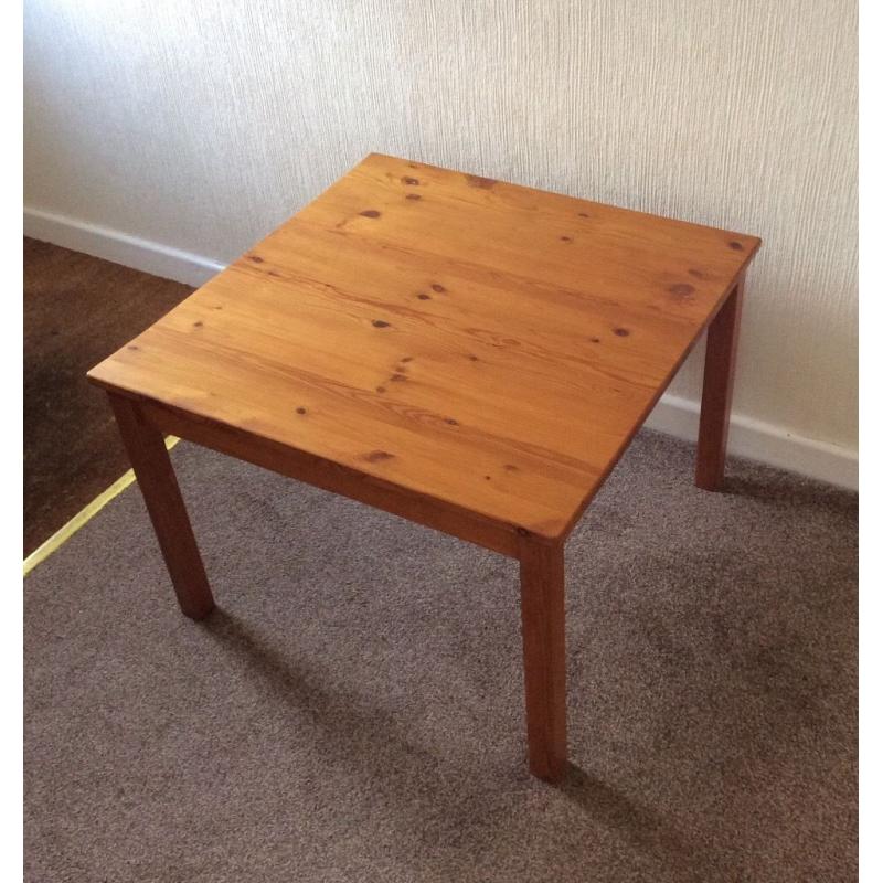 Pine wooden coffee table