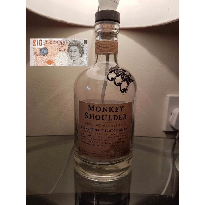 Monkey shoulder malt scotch whiskey lamp